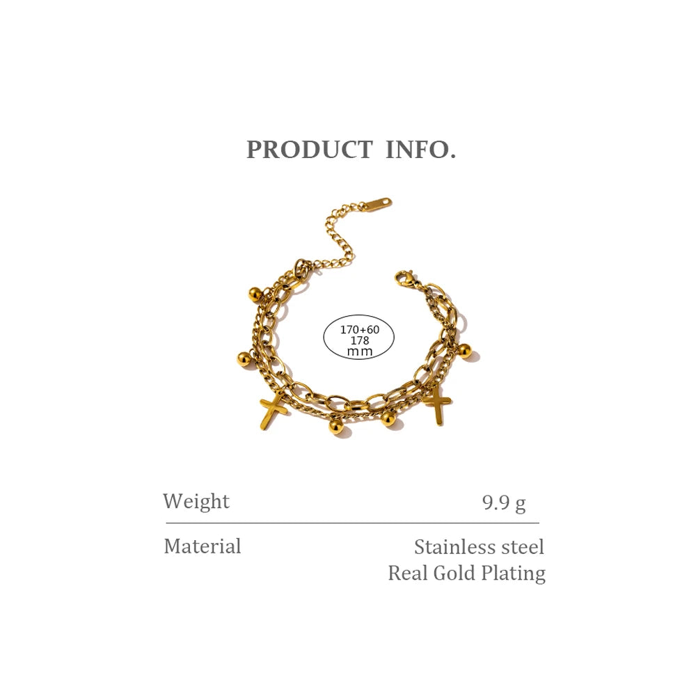 Cross Bracelet 18K gold