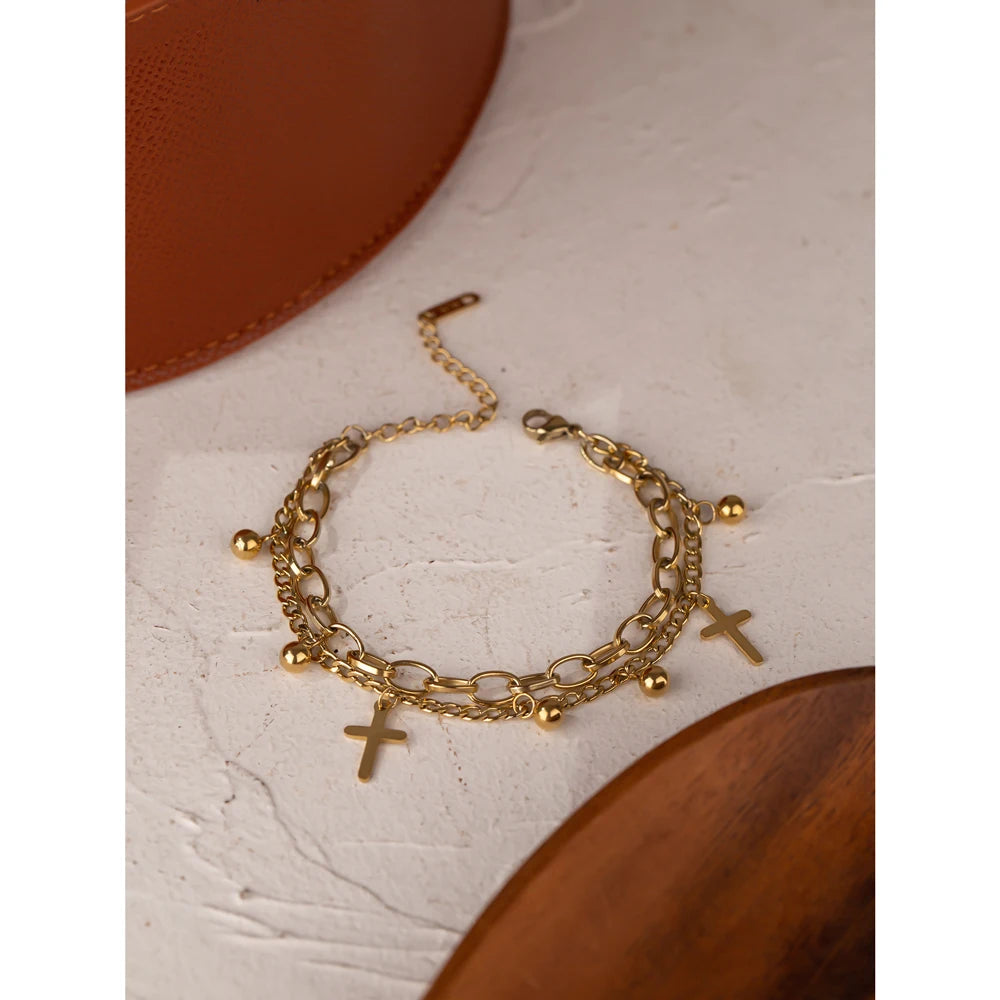 Cross Bracelet 18K gold