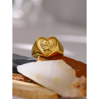 Heart 18K Plated Ring