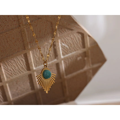 Stone Necklace 18K gold