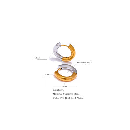 Round Earrings 18k gold