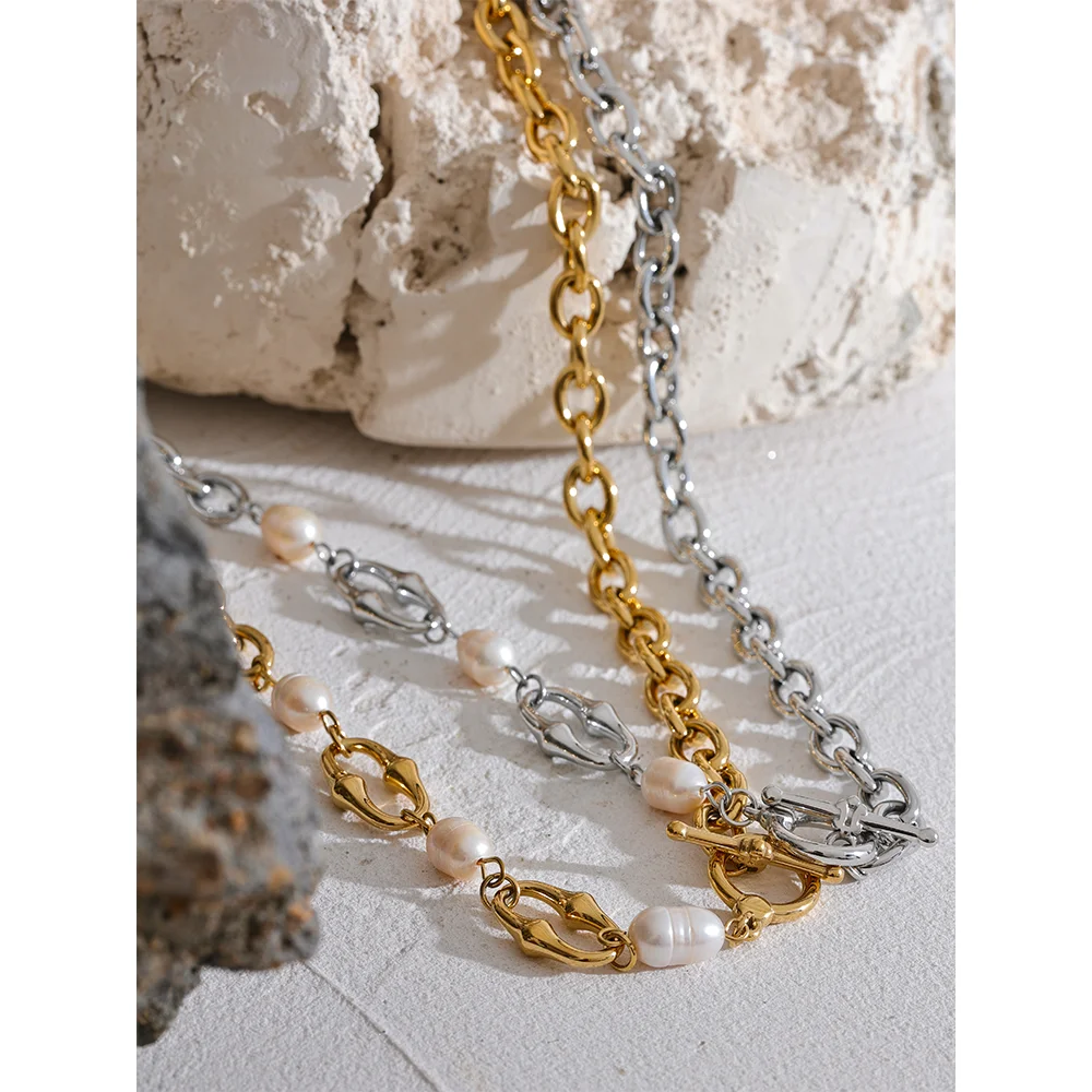 Natural water Pearls 18k Gold