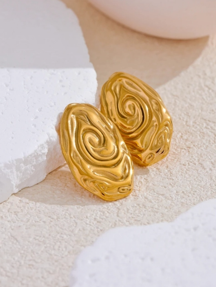 Chunky Earrings 18k gold