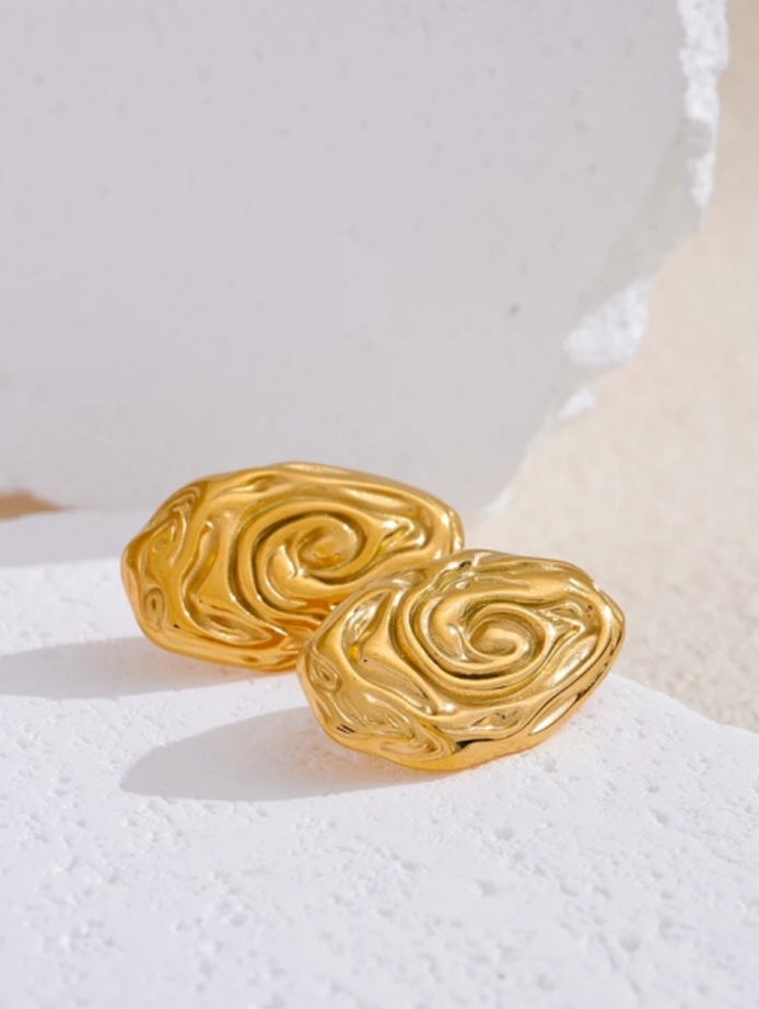 Chunky Earrings 18k gold